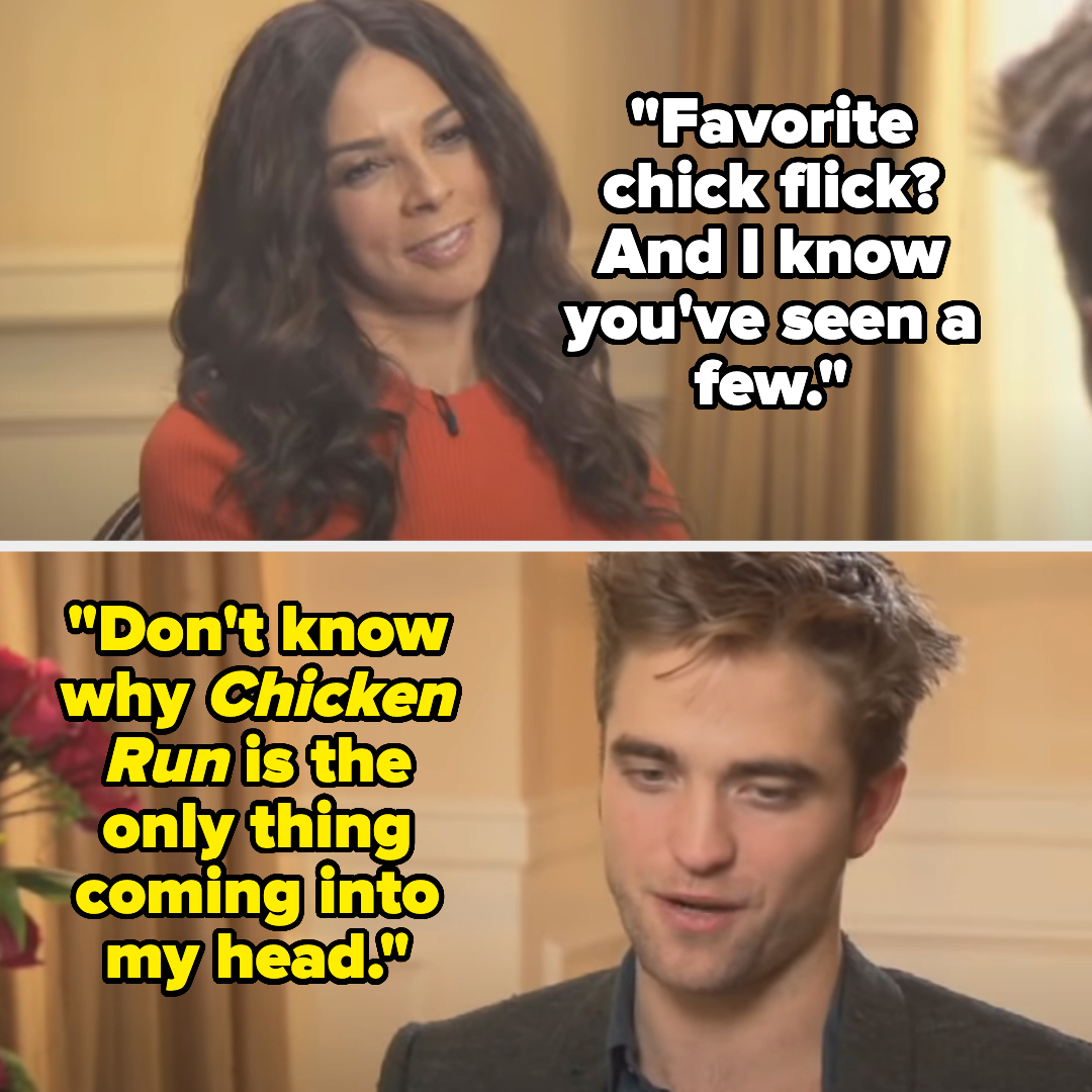 Robert Pattinson getting interviewed