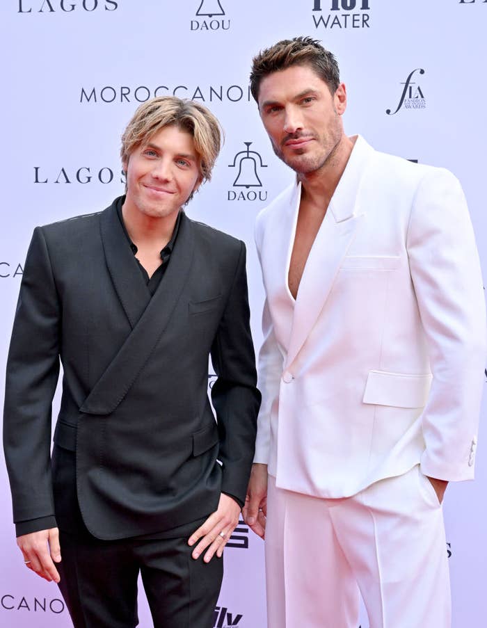 Lukas Gage and Chris Appleton on the red carpet together