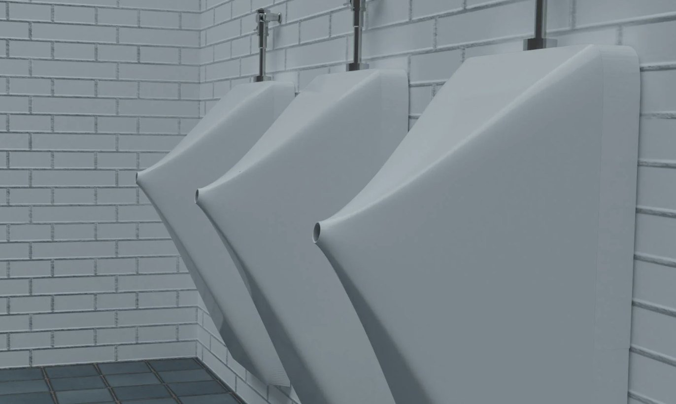 Urinals with very small openings