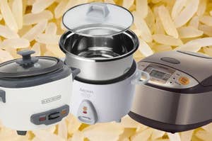 Three different rice cookers