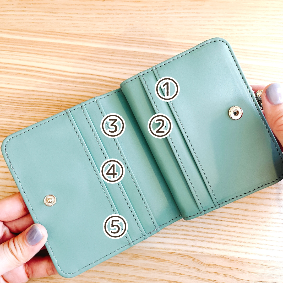 しまむらのおすすめ小物「防汚 二つ折りガマ財布」