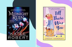 Two book covers side by side, titled "Midnight Run" by Kate Robert and "There You Was" by Lindsay Hameroff