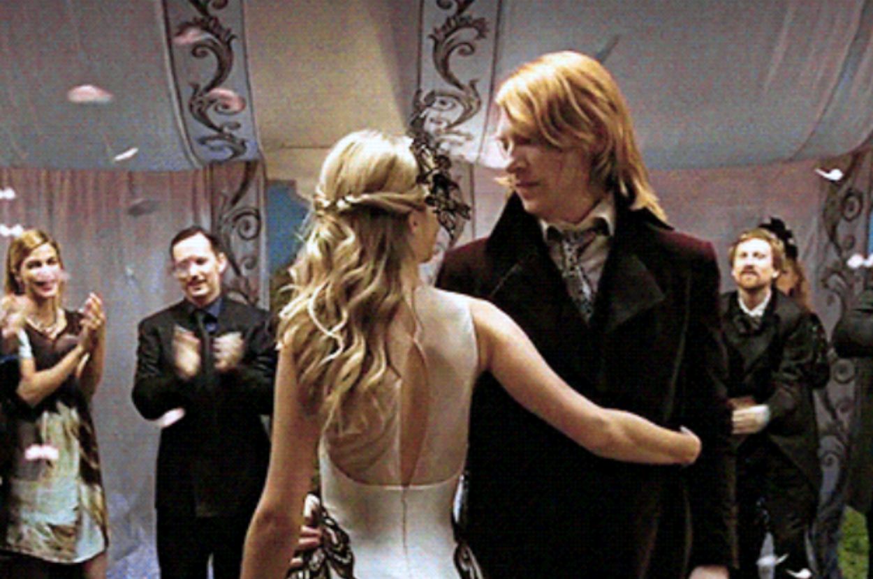 Bill and Fleur dancing at their wedding.