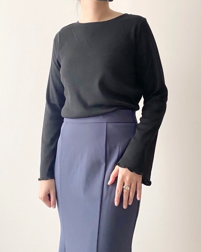 グローバルワークのオススメファッション「Beauteeラメボート長袖」