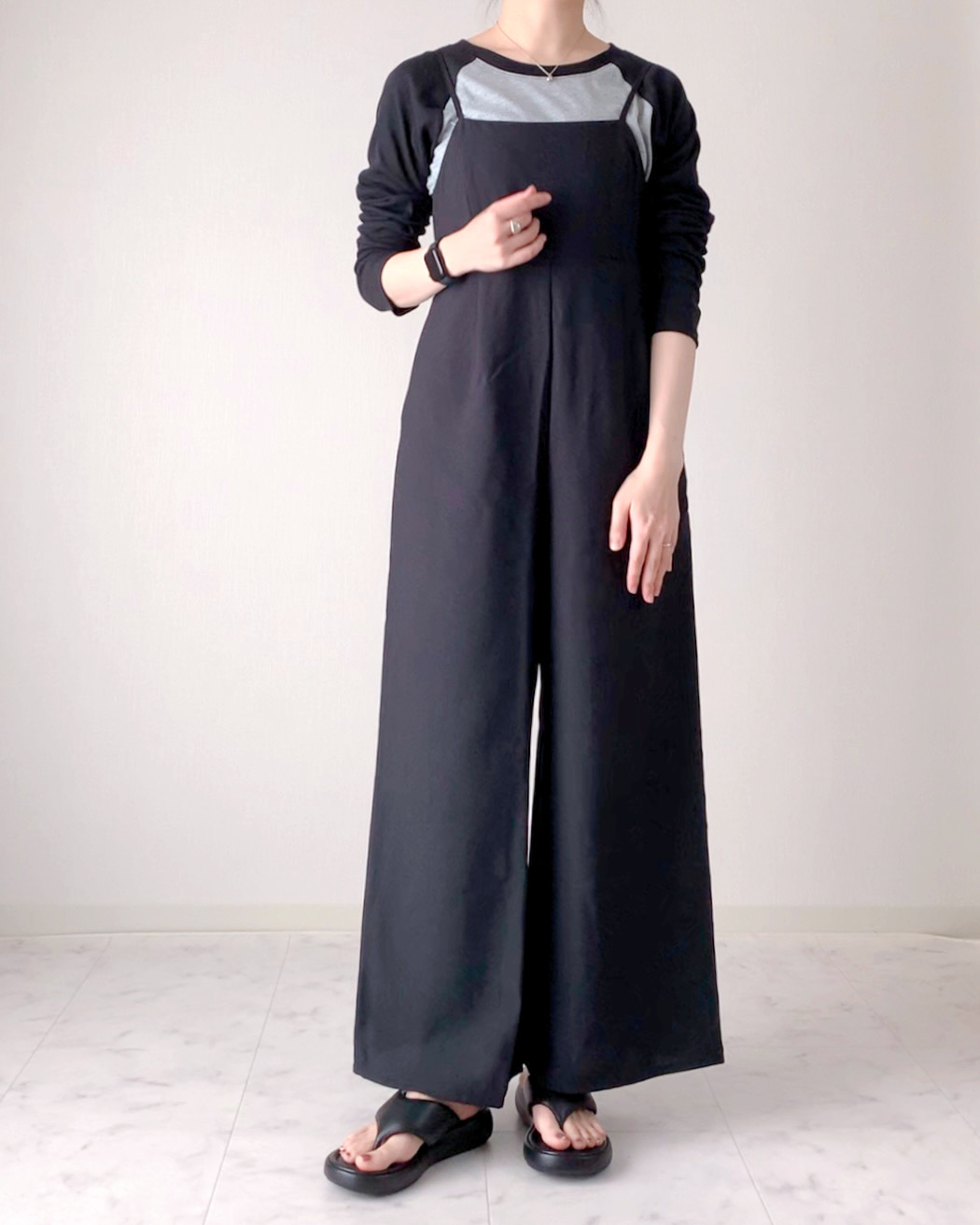 しまむらのオススメファッション「テレコラグランロンT」