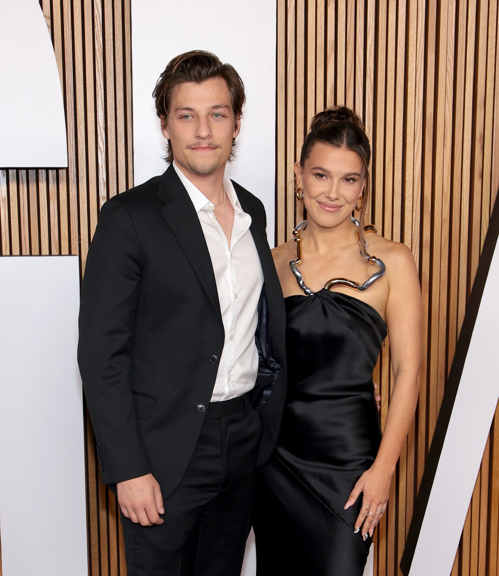 Millie Bobby Brown and her fiancé, Jake Bongiovi on the red carpet