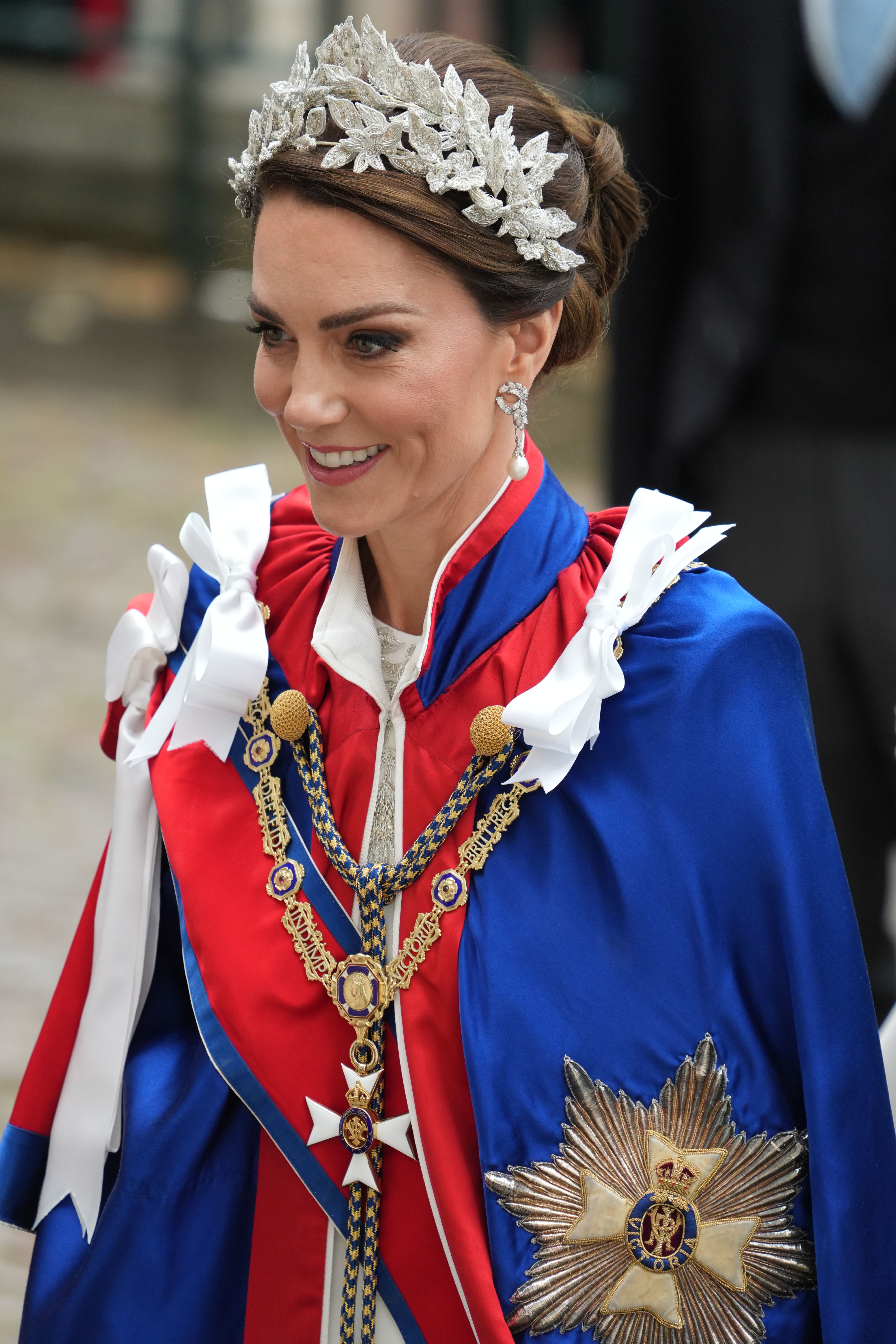 Kate in ceremonial attire with sash and tiara