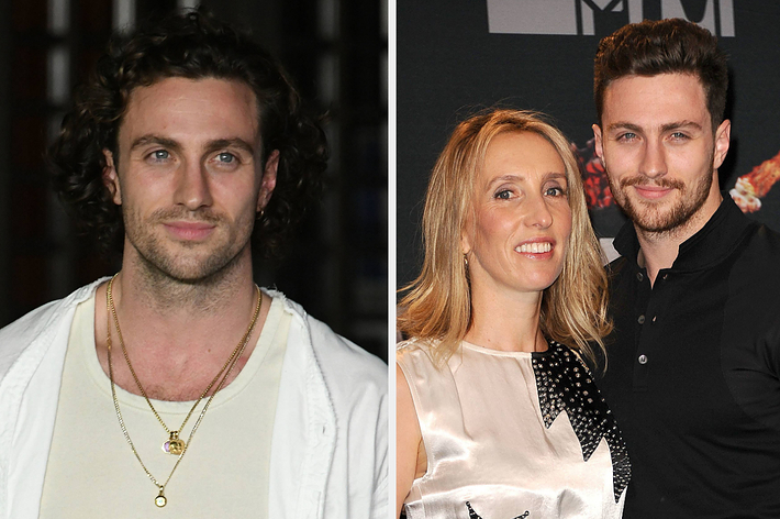 Two side-by-side photos: Left, a man in a white shirt; right, a man and woman, both smiling, dressed in formal attire