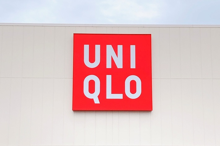 UNIQLO store sign above the entrance of a retail building