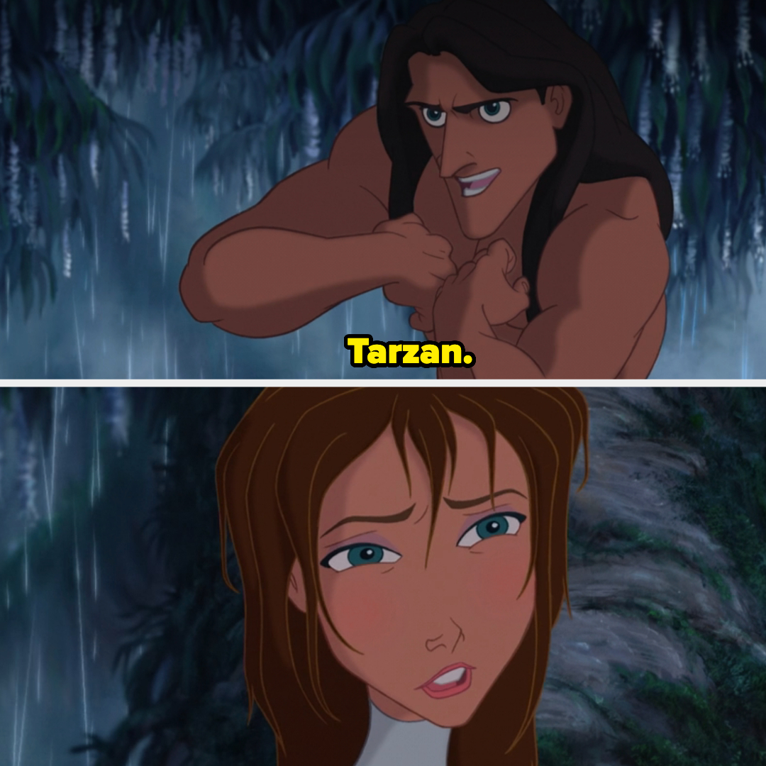 Animated Tarzan tells Jane his name