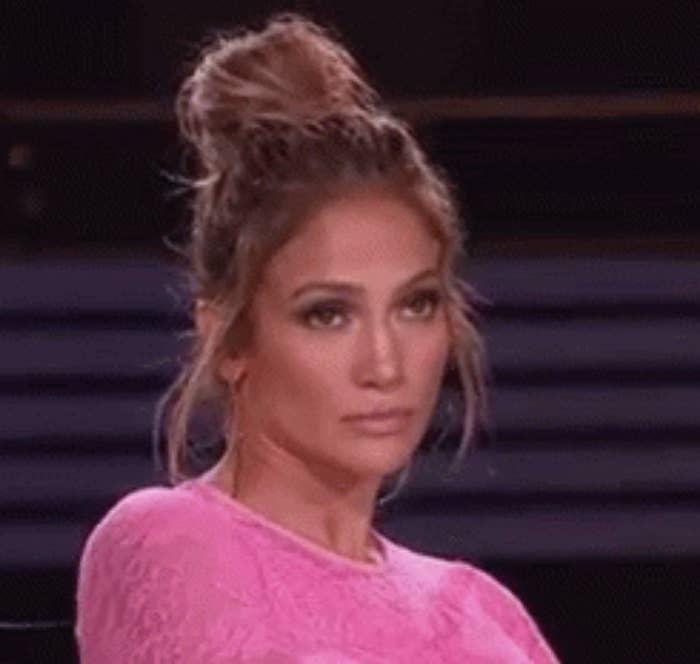 Jennifer Lopez on &quot;American Idol,&quot; looking unimpressed