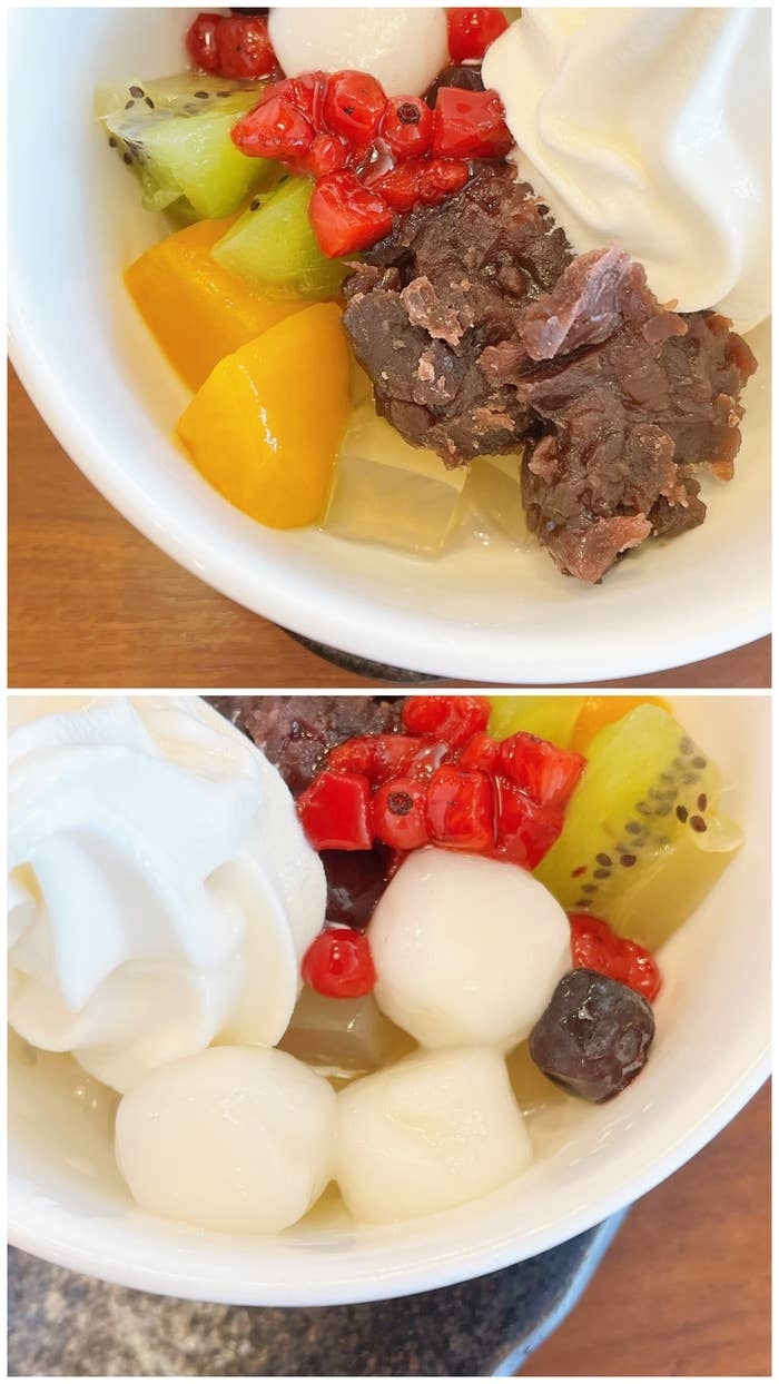 ガストのおすすめスイーツ「白玉クリームあんみつ」