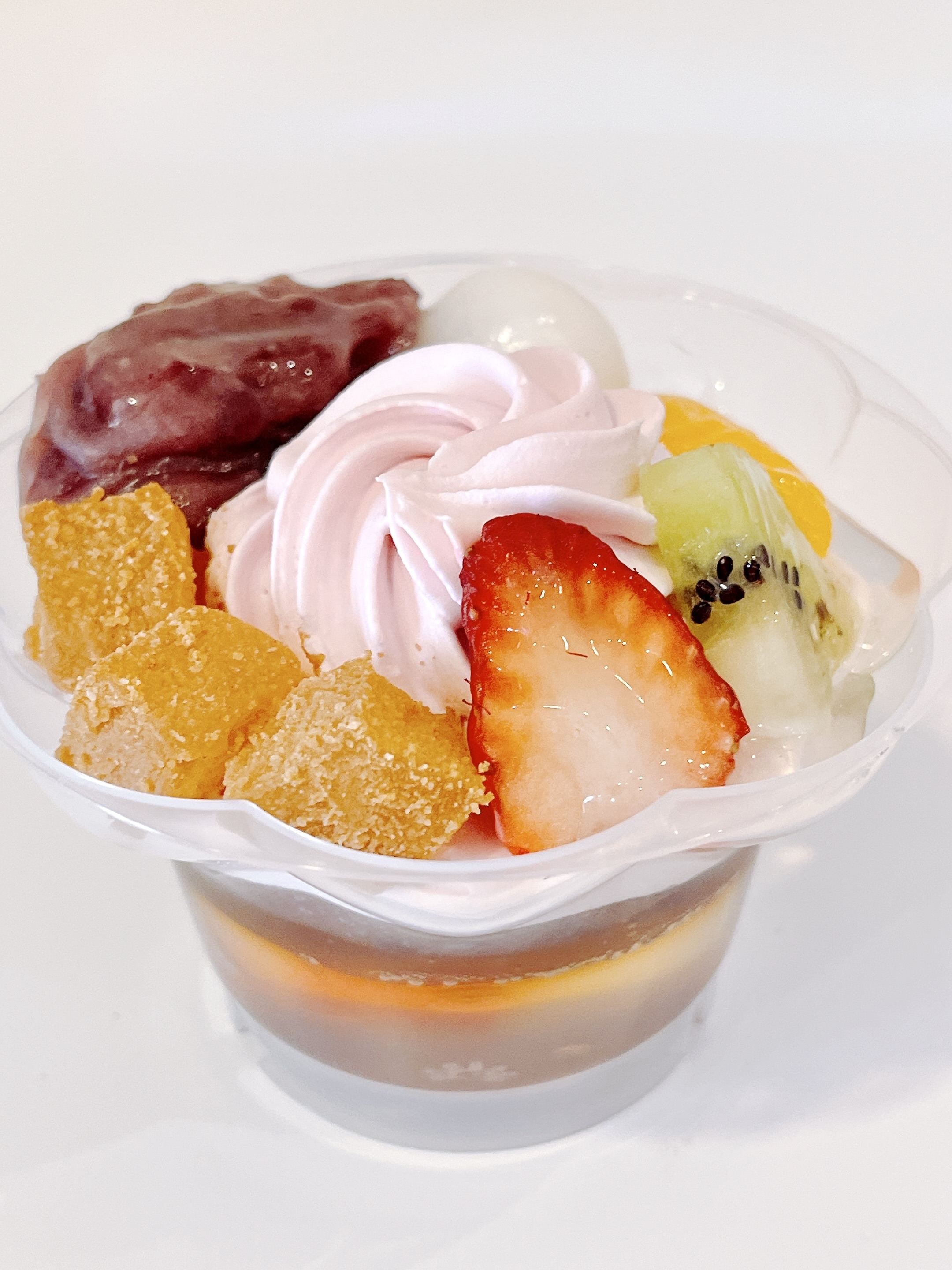 コージーコーナーのおすすめスイーツ「お花見あんみつパルフェ」