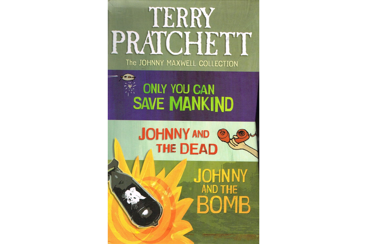 Book cover for Terry Pratchett's "The Johnny Maxwell Collection" featuring three novels