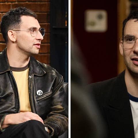 Jack Antonoff speaks in an interview vs Jack Antonoff sits for an interview