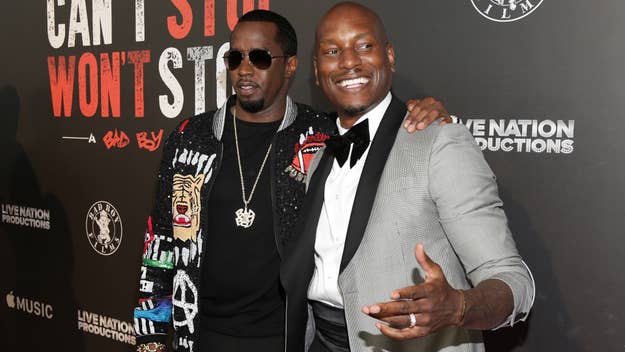 Sean Combs and Tyrese attend the Los Angeles Premiere Of "Can't Stop Won't Stop"