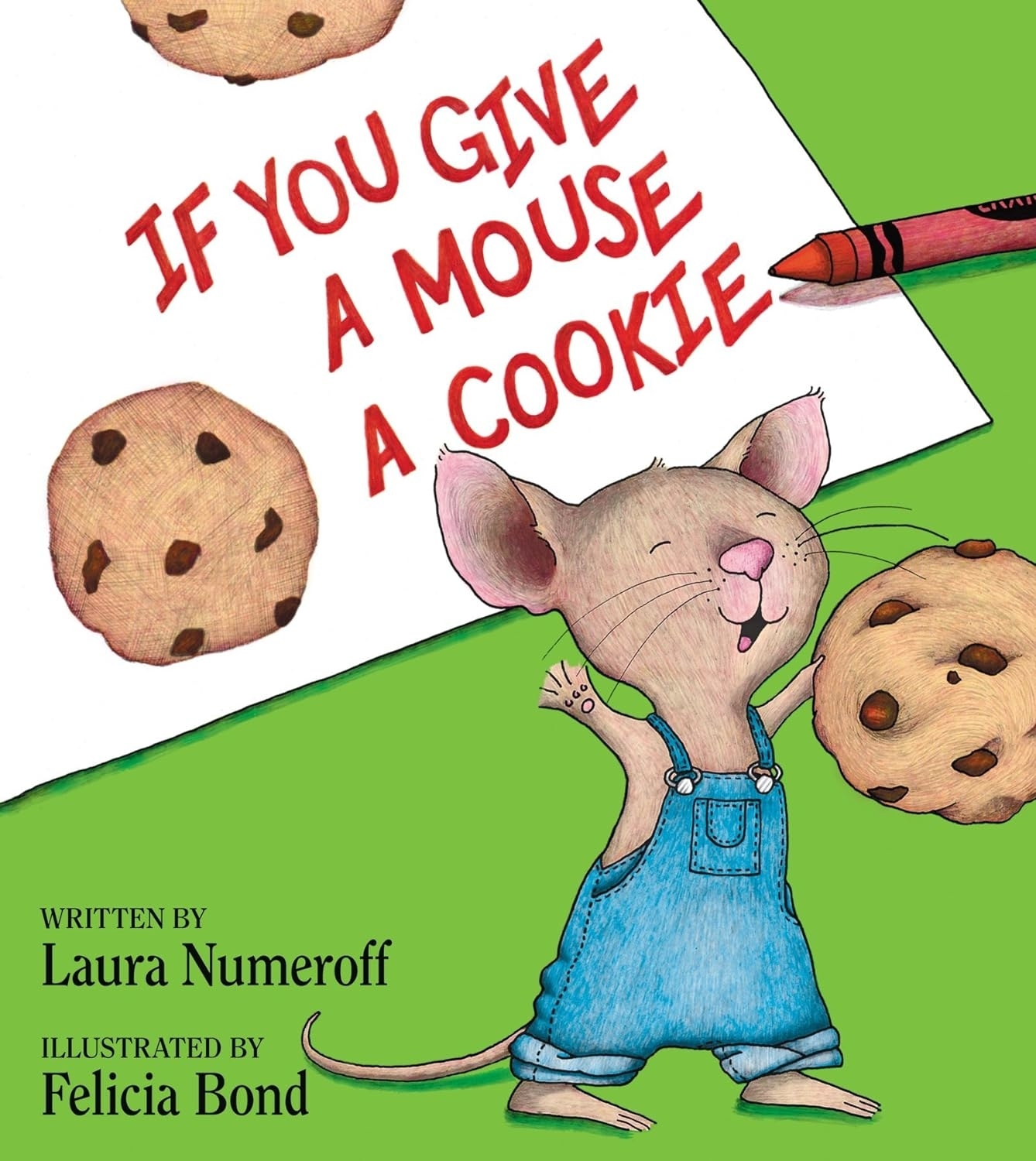 Cover of &quot;If You Give a Mouse a Cookie&quot; book with an illustration of a mouse holding a cookie