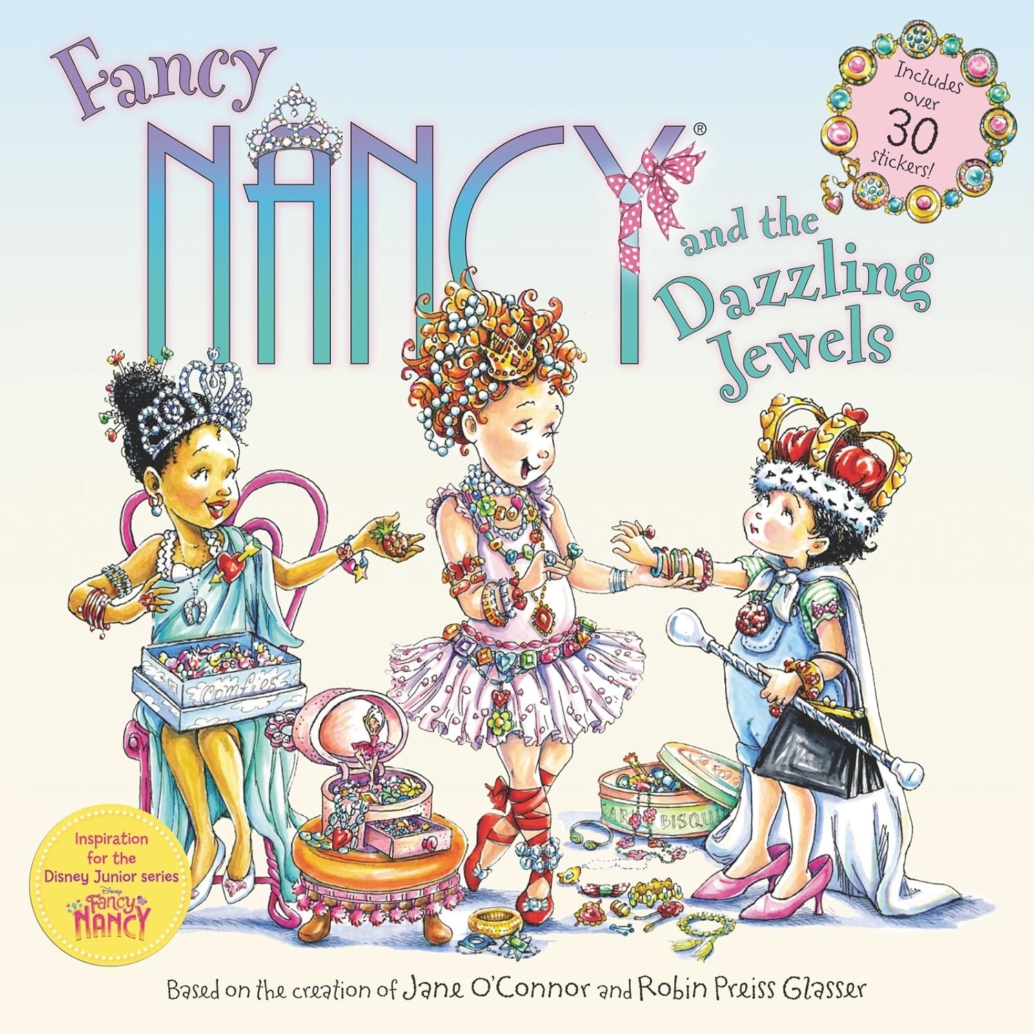 Cover of &quot;Fancy Nancy and the Dazzling Jewels&quot; showing Nancy and friends with jewelry