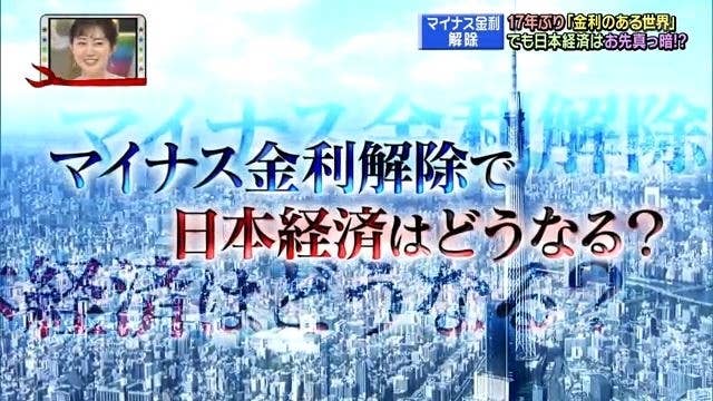 テレビ番組の画面で「日本経済はどうなる？」というテキストが特集されています。