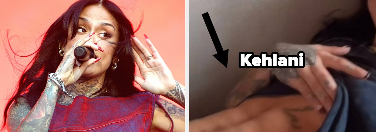Kehlani performs on stage vs Kehlani's abs