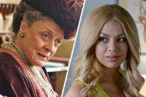 Maggie Smith in "Downton Abbey" and Janel Parrish in "Pretty Little Liars"