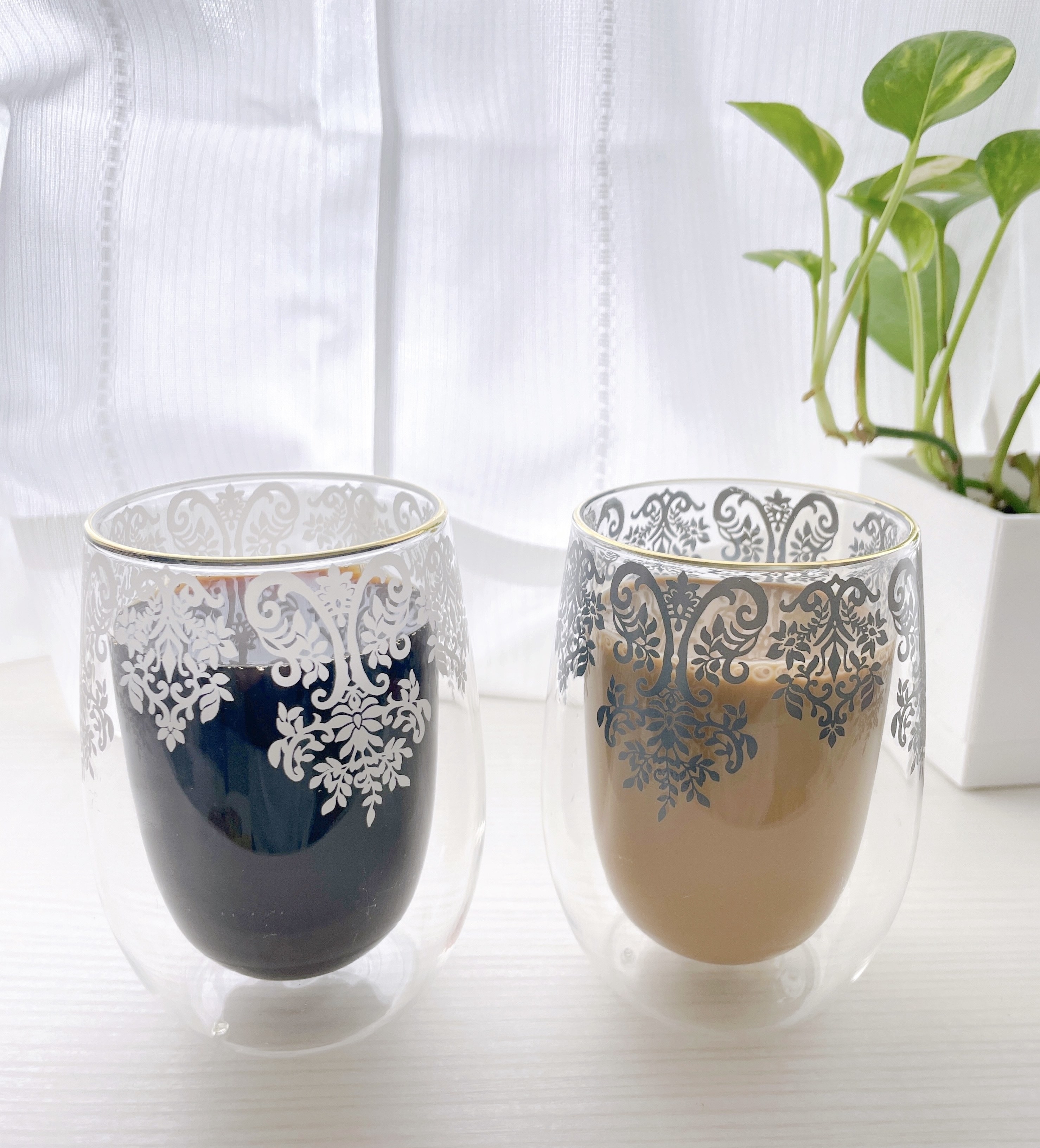 Francfranc(フランフラン)のおすすめのグラス「アラベスク ダブルウォールグラス(2個セット)」