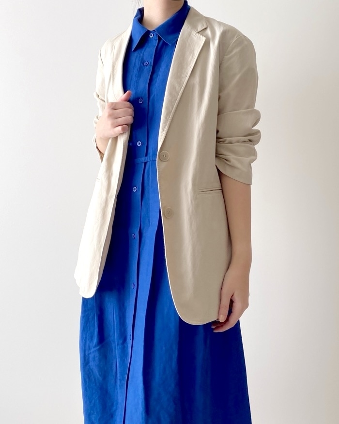 ユニクロのおすすめファッションアイテム「リネンブレンドシャツワンピース(半袖)」