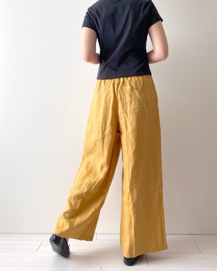 無印良品のおすすめファッションアイテム「婦人 リネンイージーワイドパンツ」