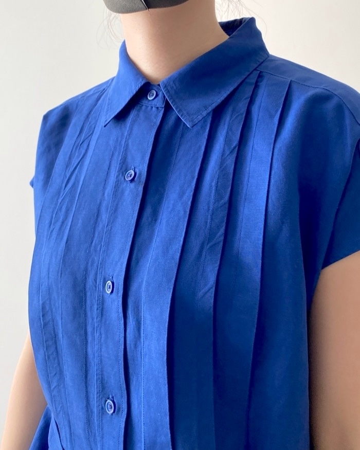 ユニクロのおすすめファッションアイテム「リネンブレンドシャツワンピース（半袖）」