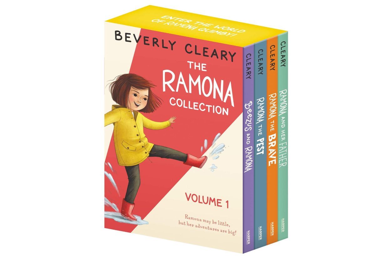 "The Ramona Collection, Volume 1, by Beverly Cleary, book set featuring Ramona Quimby character on covers."