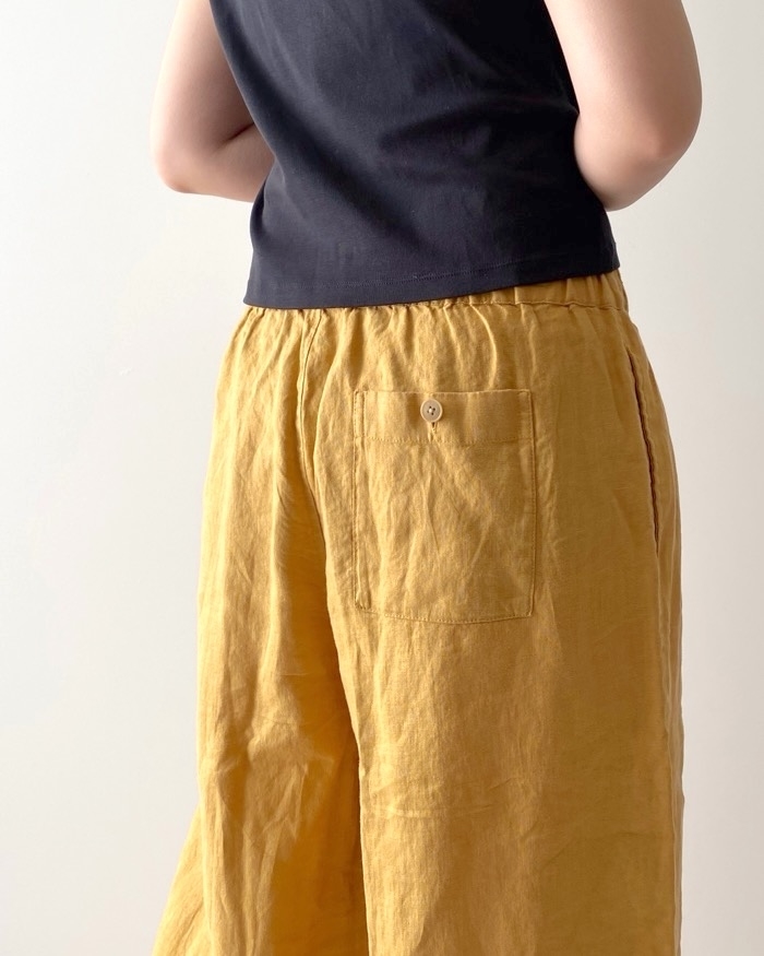 無印良品のおすすめファッションアイテム「婦人 リネンイージーワイドパンツ」