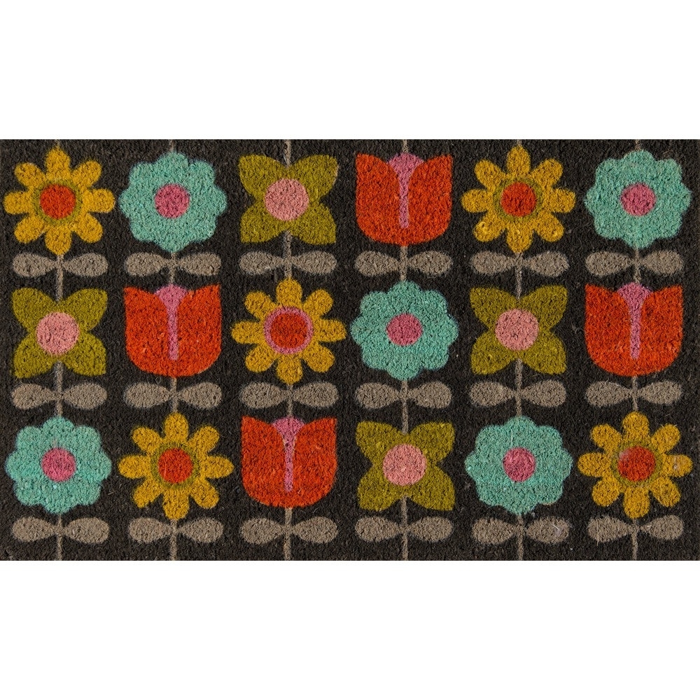Floral patterned doormat