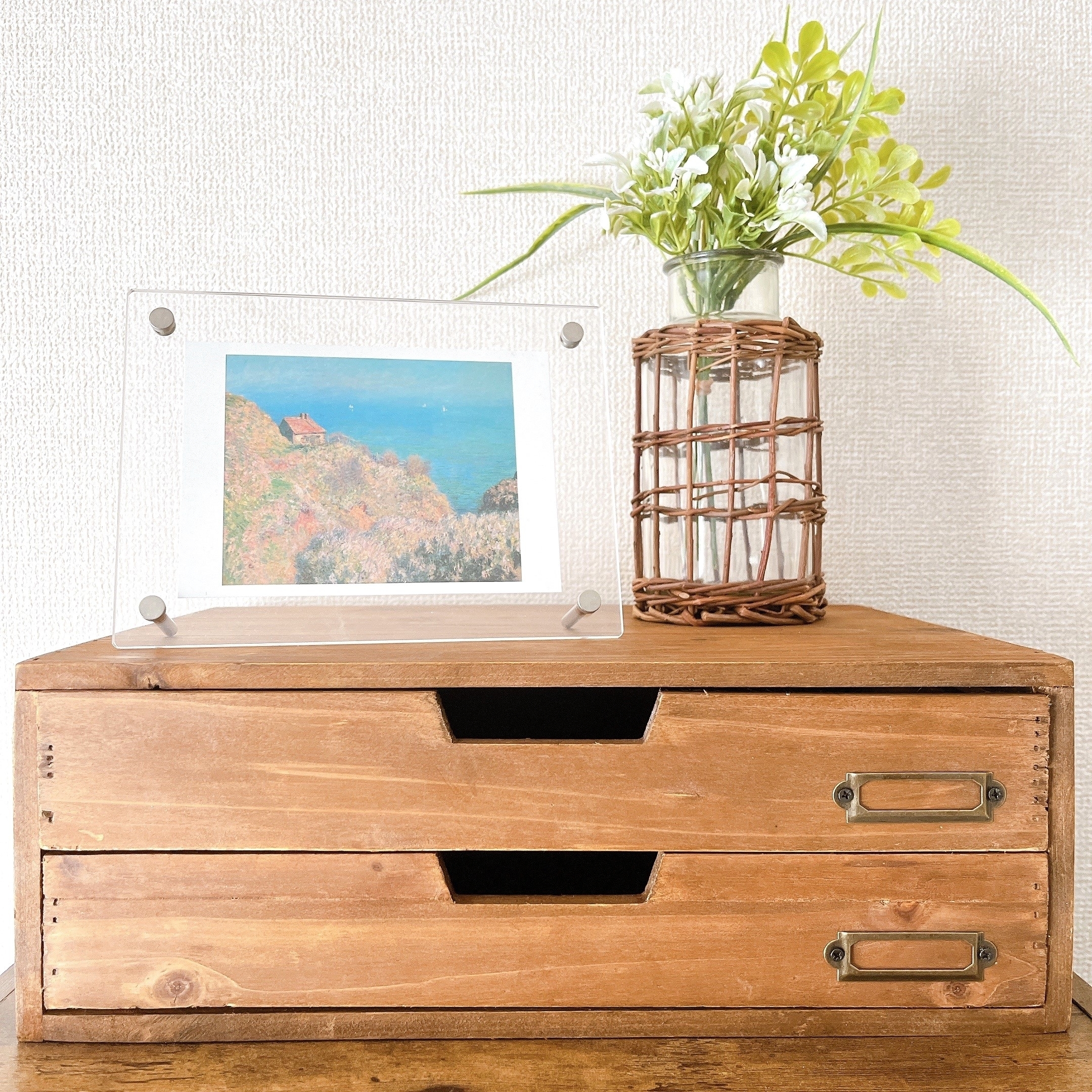 salut!(サリュ)のおすすめアンティーク風インテリア雑貨「アルブル2段ドロワーボックス」