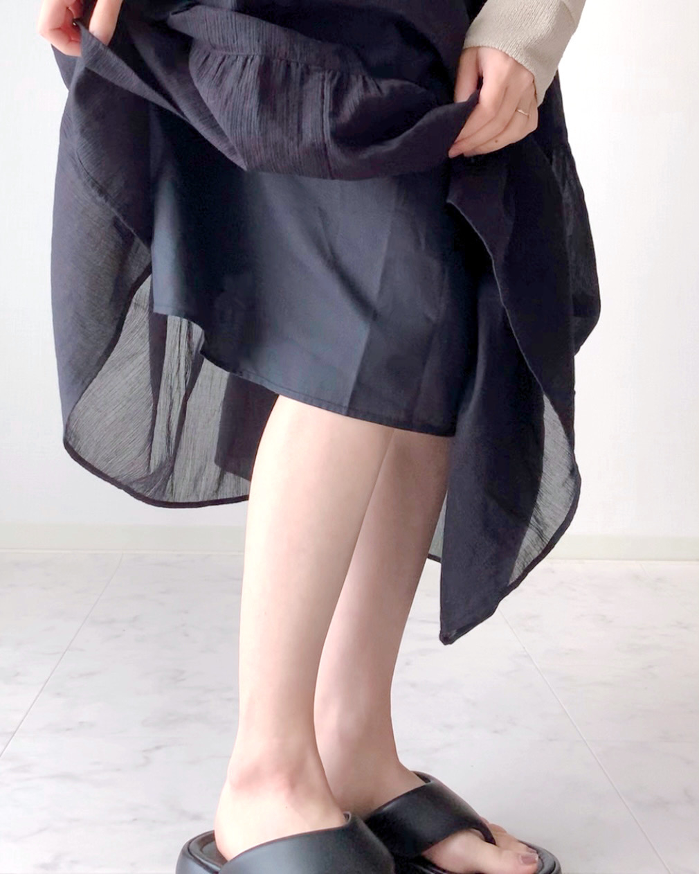 ユニクロのおすすめファッションアイテム「クリンクルコットンキャミソールワンピース（丈標準113.5～124cm）」