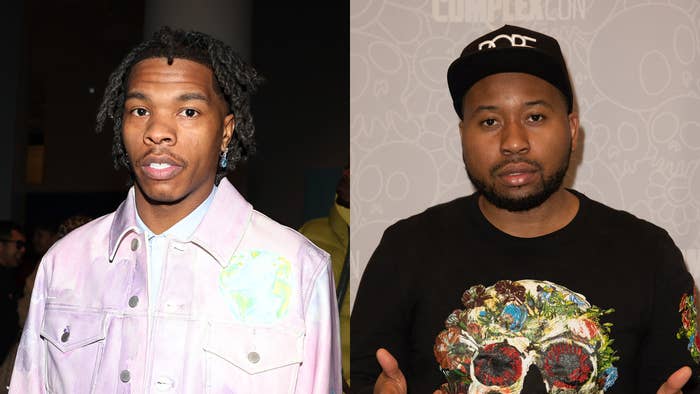 Lil Baby, DJ Akademiks in separate photographs.