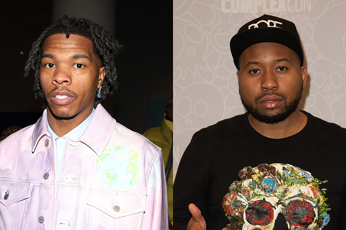 Lil Baby, DJ Akademiks in separate photographs.