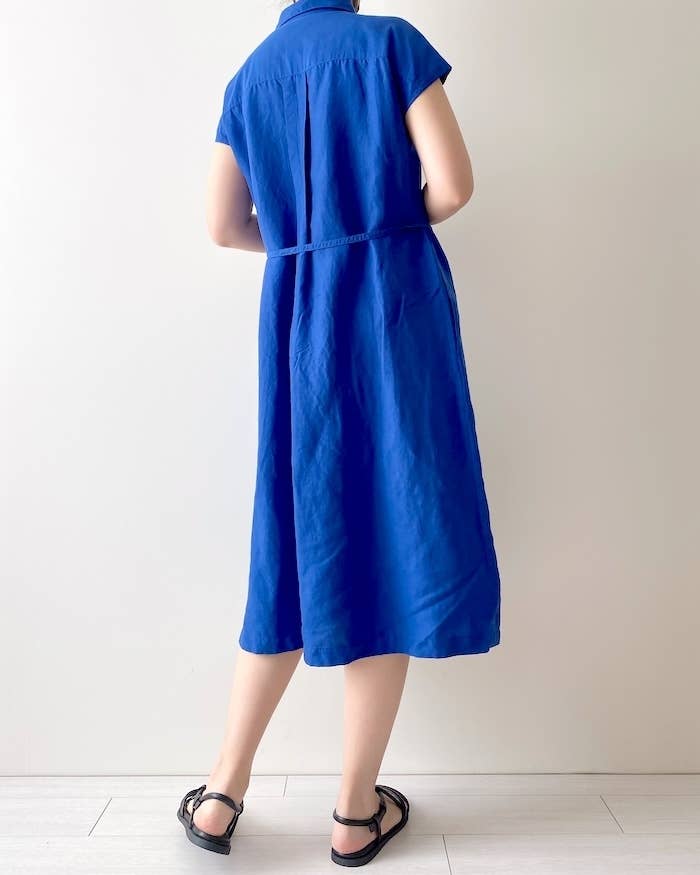 ユニクロのおすすめファッションアイテム「リネンブレンドシャツワンピース(半袖)」