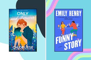 Two book covers side by side, "Only and Forever" by Chloe Liese and "Funny Story" by Emily Henry, featuring illustrated couples