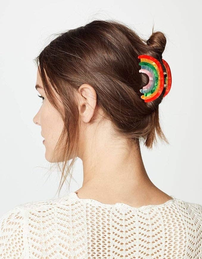 Buy Designer Multicoloured Plastic Claw Clips Set For Women Online