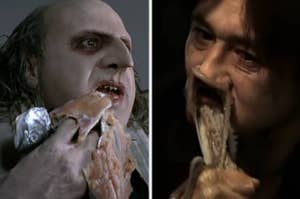 Danny Devito as the Penguin eating raw fish, and Choi Min-sik eating live octopus