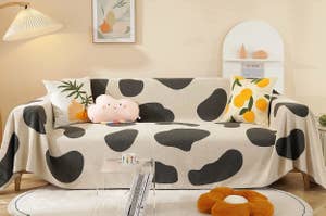 cow pattern sofa blanket cover