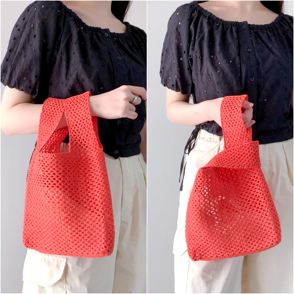 GUのおすすめファッションアイテム「メッシュニットミニバッグ」