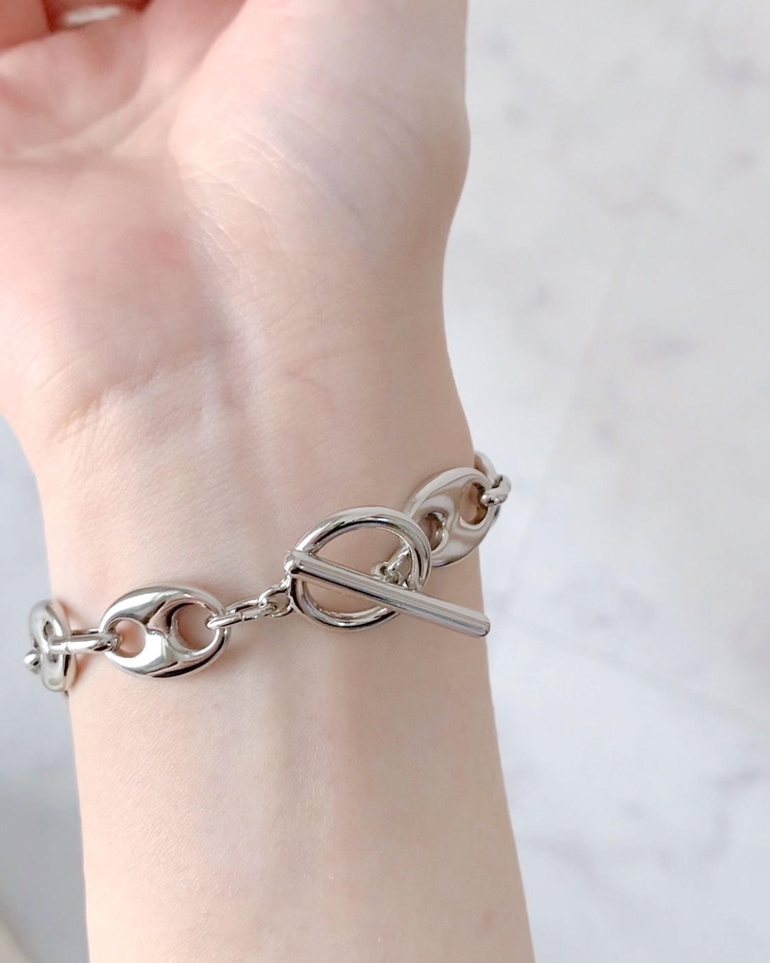 GUのおすすめファッションアイテム「メタルビーンズチェーンブレスレット」「チェーンブレスレット」