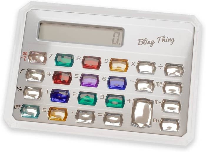 calculator with rhinestone buttons