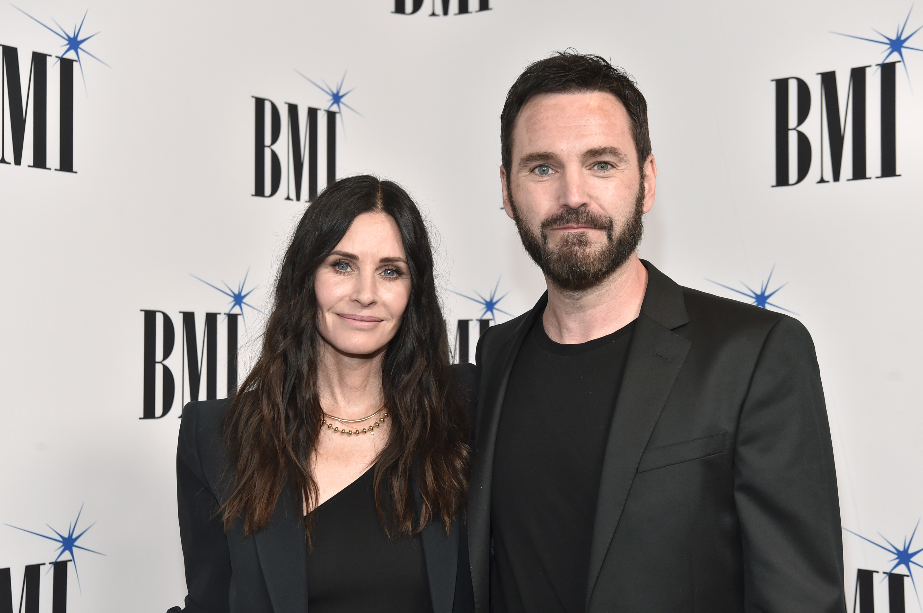 Courteney Cox and Johnny McDaid attend the 70th Annual BMI Pop Awards