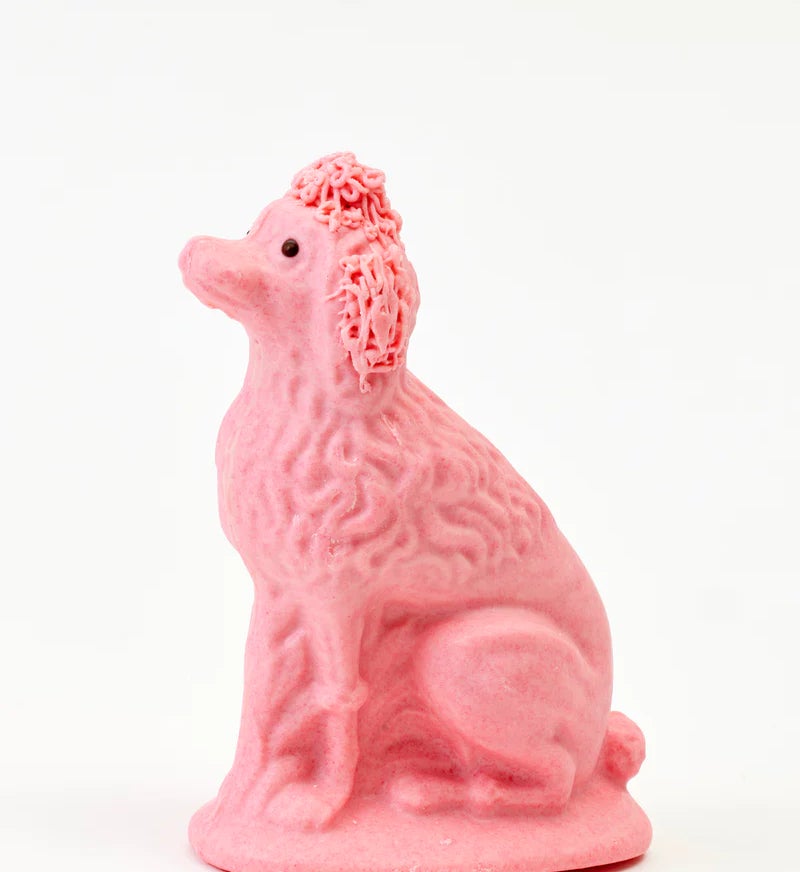 3D pink poodle chocolate with intricate design