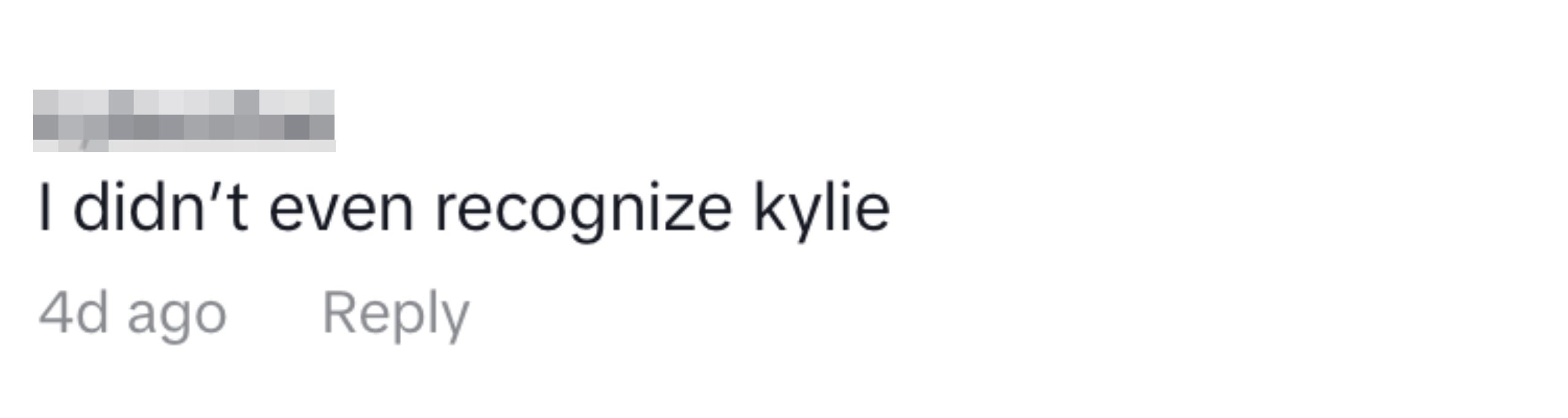 i didn&#x27;t even recognize kylie