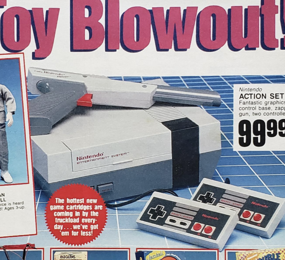 Advertisement for Nintendo Action Set priced at $99.99