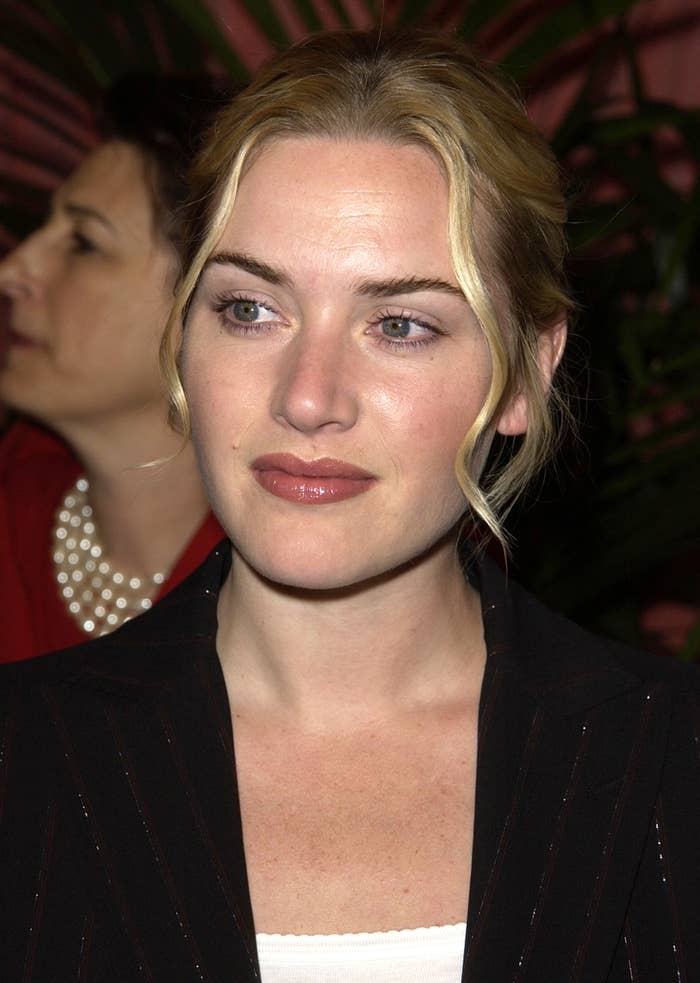 A close-up of a younger Kate Winslet at an event