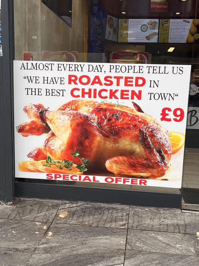 "We have roasted in the best chicken town"
